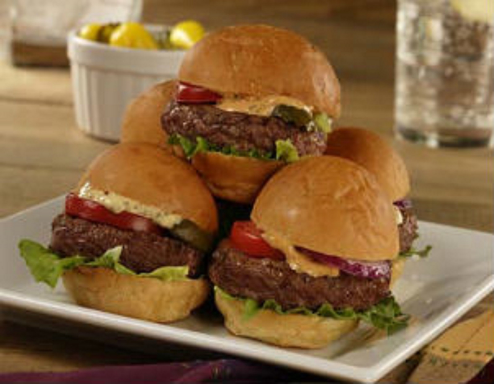 Honey-Mustard Dipped Steakburgers with Apple Relish Recipe